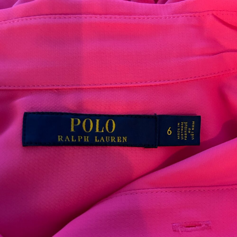 Women's Pink Ralph Lauren Linen Shirtdress